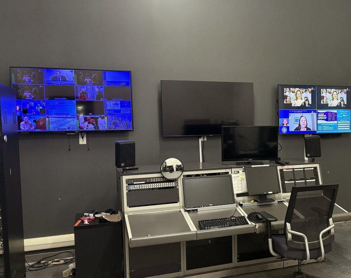 Operations wall monitoring live feeds